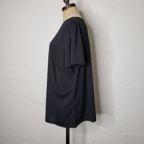 NWT Worthington Black Flounce Sleeve Top Size 0X - Picture 4 of 16